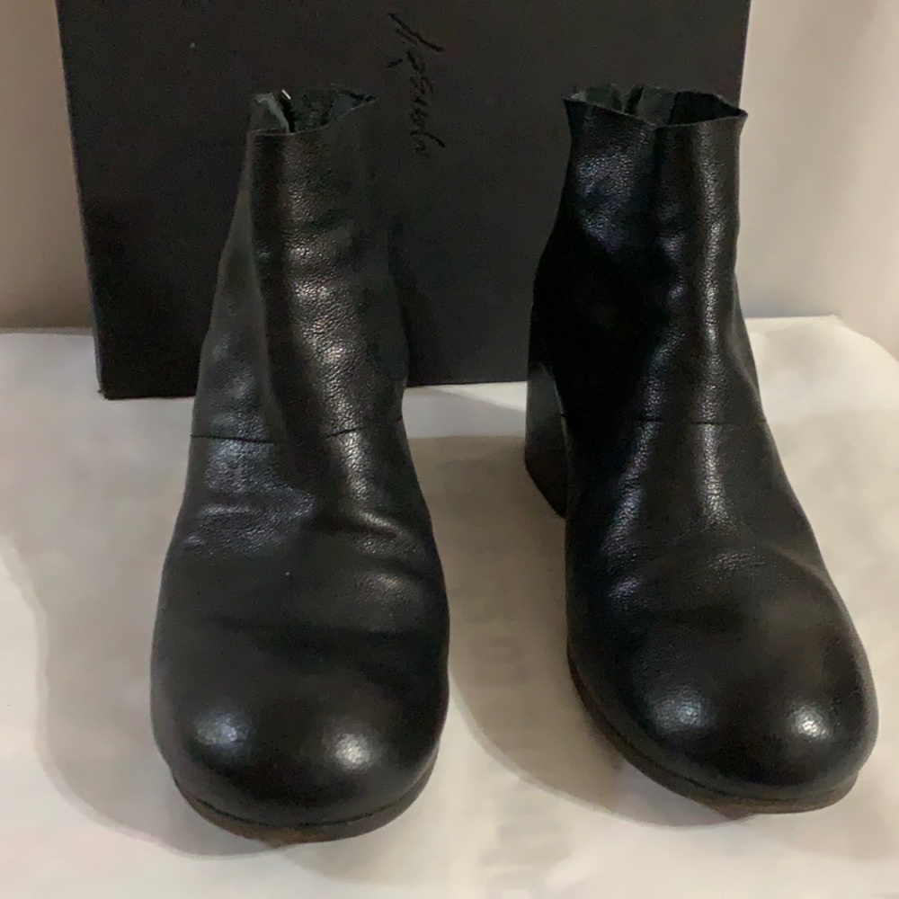 Marsell Black Leather Ankle Boot